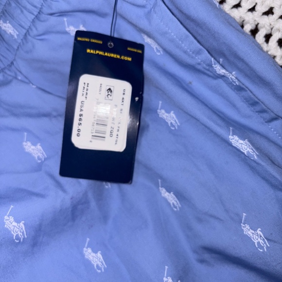 Polo Ralph Lauren Men's Pajama Pants 4XL All Over Pony Woven Light Blue RY27RX - Picture 3 of 4